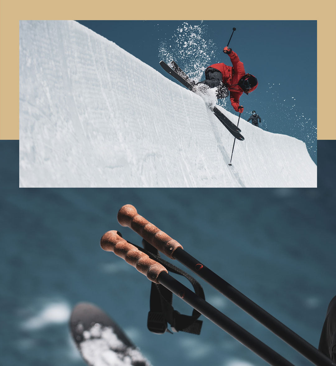 Season Fixed-length Ski Poles | Black | Fixed length ski poles 