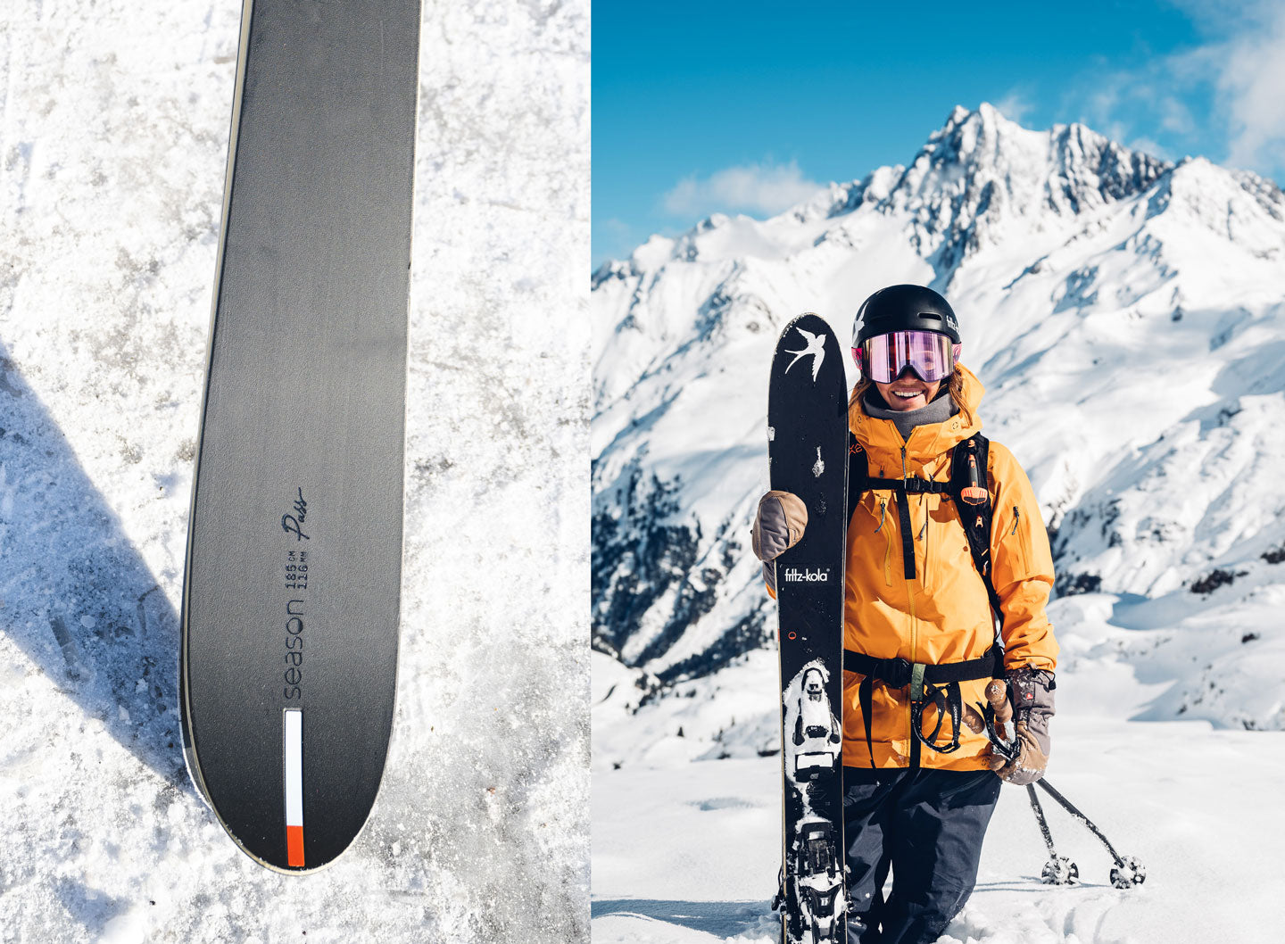 Season Pass Skis | Black | Season | A new model of ski shaped for powder  and touring